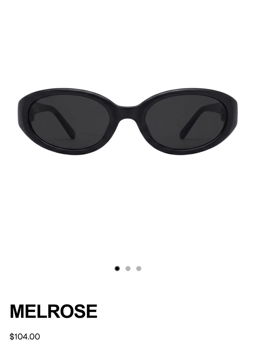 Black Oval Women's Sunglasses